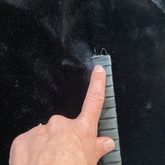 Vintage 80s 90s Outerlayers Mouton Faux Fur Short Black Winter Zipper Jacket - Picture 9 of 16